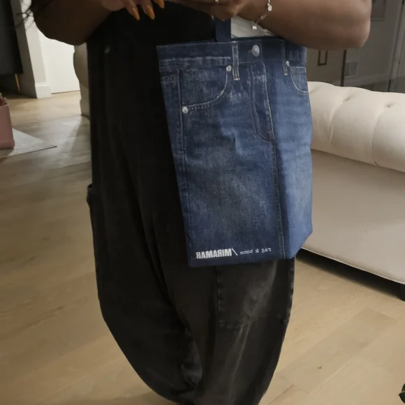 Rag & Bone Light Canvas Tote Bag with Logo - Picture 2 of 2